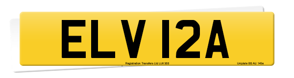 Registration number ELV 12A